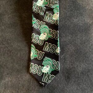 VTG Michigan State Tie by Ralph Marlin RM Sport Repeating Mascot 1995
